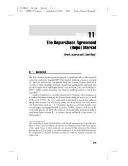 11 The Repurchase Agreement (Repo) Market CHAPTER