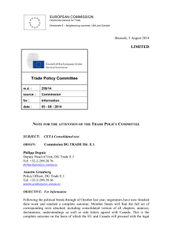 LIMITED Trade Policy Committee N T