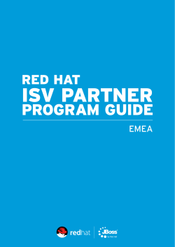 ISV PARTNER PROGRAM GUIDE RED HAT