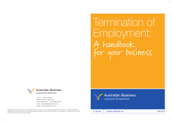 Termination of Employment: Australian Business Lawyers &amp; Advisors