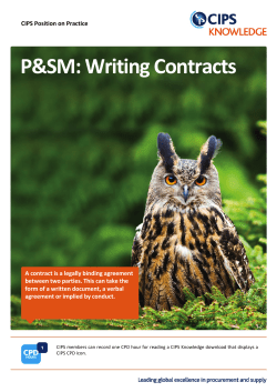 P&amp;SM: Writing Contracts