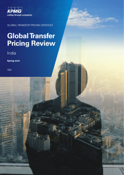 Global Transfer Pricing Review India GLOBAL TRANSFER PRICING SERVICES