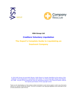 Creditors Voluntary Liquidation The Expert’s Complete Guide to Liquidating an Insolvent Company