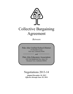 Collective Bargaining Agreement Between