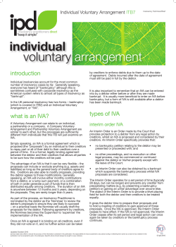 introduction Individual Voluntary Arrangement ITB7 insolvency practitioners