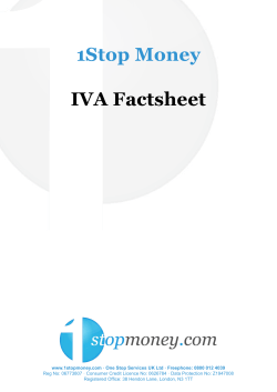 1Stop Money IVA Factsheet