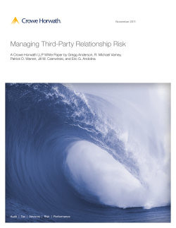 Managing Third-Party Relationship Risk