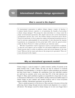 12 International climate change agreements What is covered in this chapter?