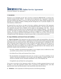 Online Service Agreement