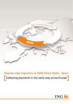 SE P A Step-by-step migration to SEPA Direct Debit - Spain