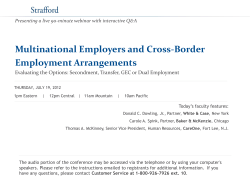 Multinational Employers and Cross-Border Employment Arrangements