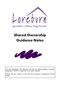 Shared Ownership Guidance Notes