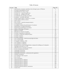 Table of Contents  Lecture Title Page