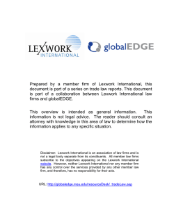 Prepared by a member firm of Lexwork International, this