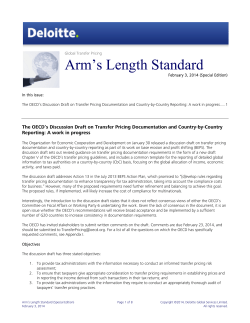 Arm’s Length Standard  