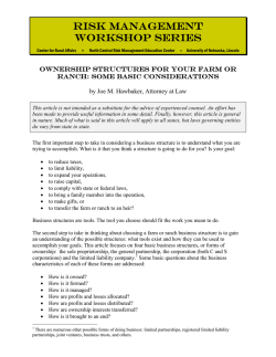 Risk Management Workshop series &lsaquo;&rsaquo;