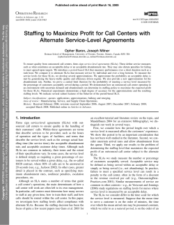 Stafﬁng to Maximize Proﬁt for Call Centers with Alternate Service-Level Agreements inf orms