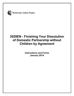 3929EN - Finishing Your Dissolution of Domestic Partnership without Children by Agreement