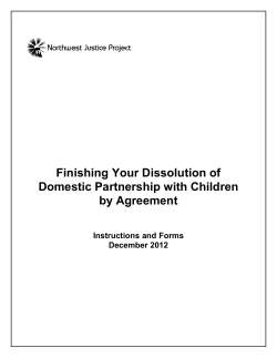 Finishing Your Dissolution of Domestic Partnership with Children by Agreement