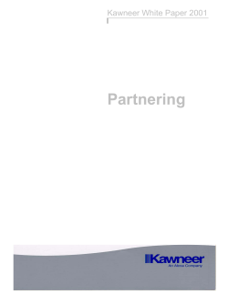 Partnering Kawneer White Paper 2001