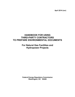 HANDBOOK FOR USING THIRD-PARTY CONTRACTORS TO PREPARE ENVIRONMENTAL DOCUMENTS