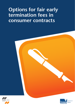 Options for fair early termination fees in consumer contracts