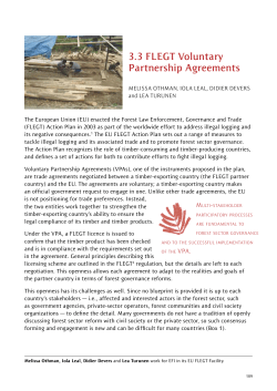 3.3 FlEGT Voluntary partnership agreements
