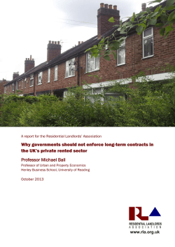 Why governments should not enforce long-term contracts in Professor Michael Ball