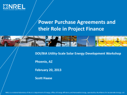 Power Purchase Agreements and their Role in Project Finance Phoenix, AZ