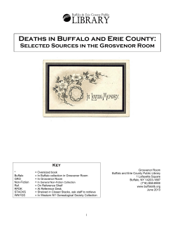 Deaths in Buffalo and Erie County:  Key