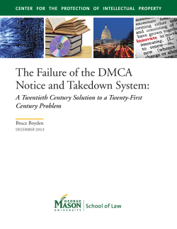 The Failure of the DMCA Notice and Takedown System: Century Problem