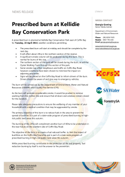 Prescribed burn at Kellidie Bay Conservation Park NEWS RELEASE