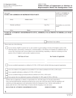 Notice of Entry of Appearance as Attorney or