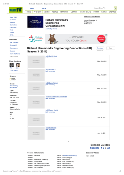 Richard Hammond's Engineering Connections (UK) Season 3 (2011) 6/10/12
