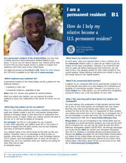 How do I help my relative become a U.S. permanent resident?