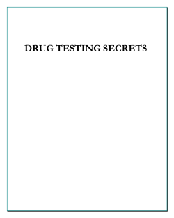 DRUG TESTING SECRETS