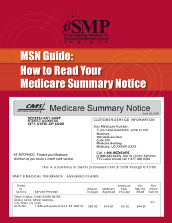 MSN Guide: How to Read Your Medicare Summary Notice