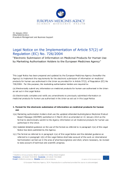 Legal Notice on the Implementation of Article 57(2) of