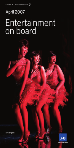 Entertainment on board April 2007 Dreamgirls