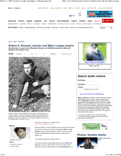 Robert A. Roesner, teacher and Major League umpire