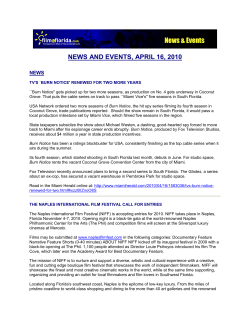 NEWS AND EVENTS, APRIL 16, 2010 NEWS