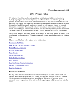 UPS:  Privacy Notice