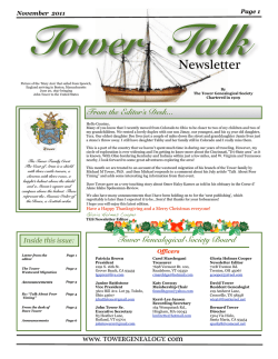Talk Tower Newsletter