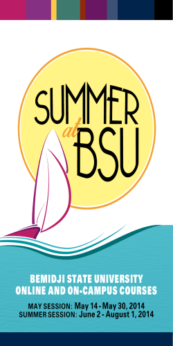 Bemidji State UniverSity Online and On-campUS cOUrSeS