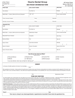 NEW PATIENT INFORMATION FORM /