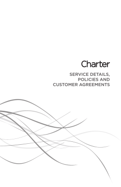 SERVICE DETAILS, POLICIES AND CUSTOMER AGREEMENTS