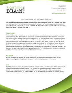 Right Brain Media, Inc. Terms and Conditions