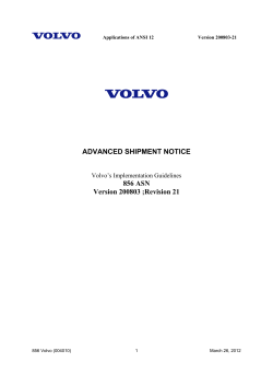 ADVANCED SHIPMENT NOTICE 856 ASN Version 200803 ;Revision 21