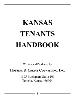 KANSAS TENANTS HANDBOOK H