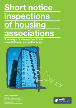 Short notice inspections of housing associations